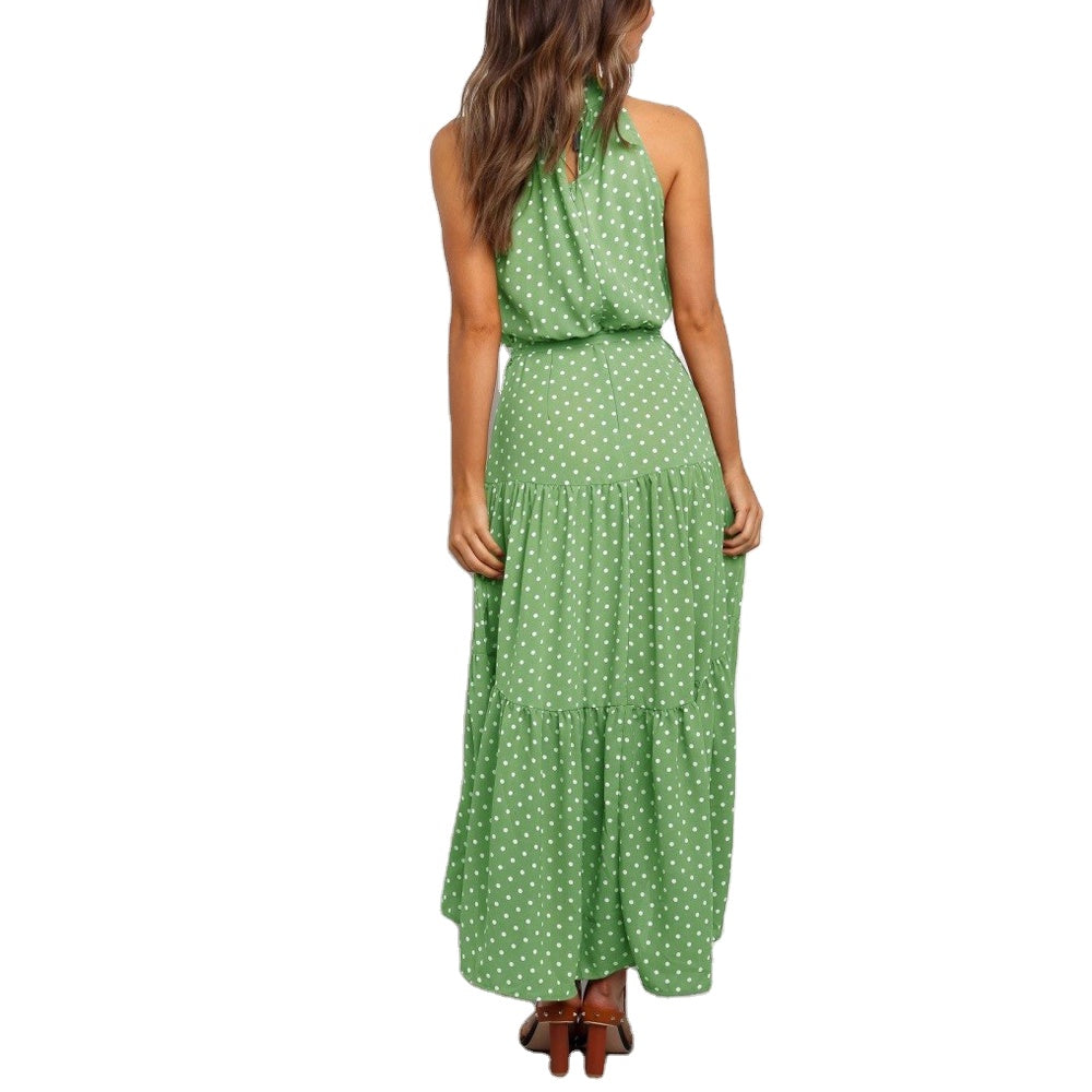 Zwiewna sukienka midi z nadrukiem dla kobiet