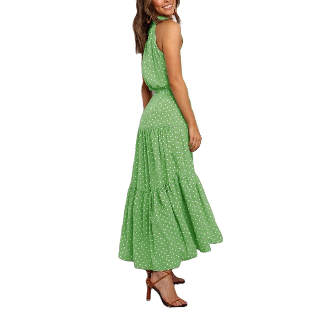 Zwiewna sukienka midi z nadrukiem dla kobiet